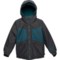 Kamik Big Boys Max Color-Block Ski Jacket - Waterproof, Insulated in Coal/Atlantic