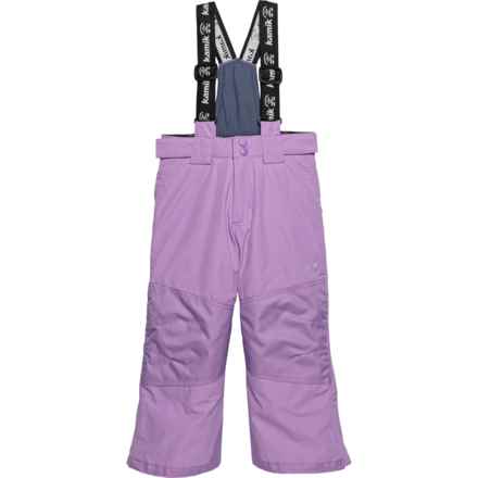 Kamik Big Girls Aspen Solid Ski Pants - Waterproof, Insulated in Pansy