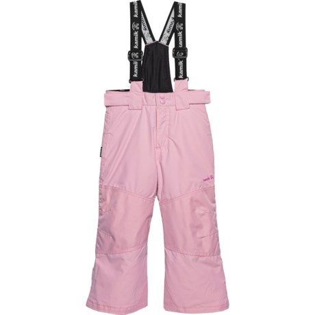 Kamik Big Girls Aspen Solid Ski Pants - Waterproof, Insulated in Pink