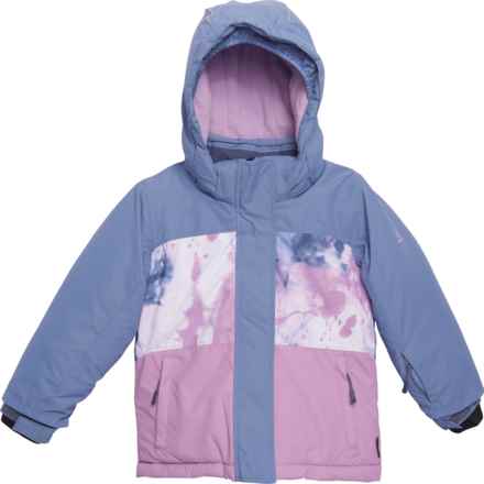 Kamik Big Girls Astrid Celestial Print Ski Jacket - Waterproof, Insulated in Blue Stone/Violet