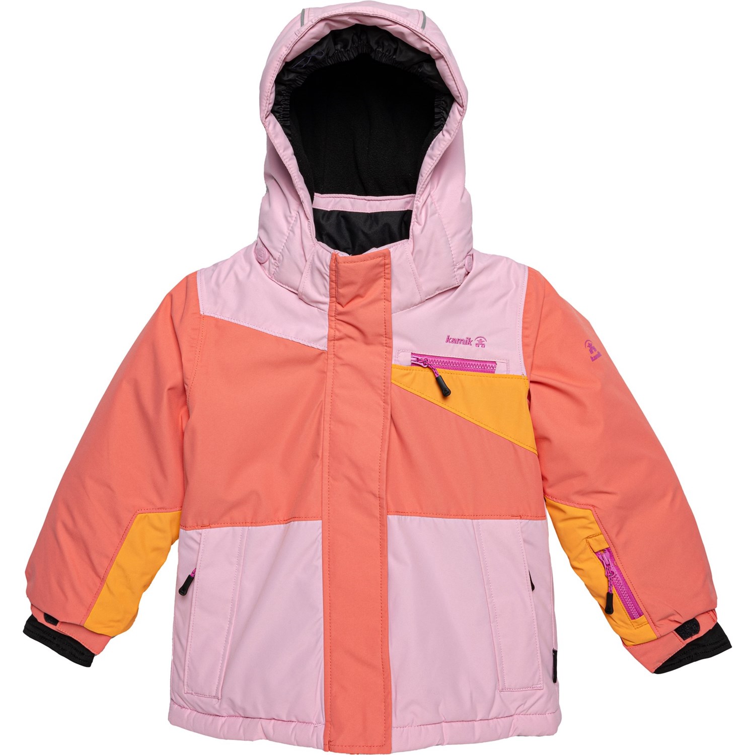 Kamik Big Girls Blossom Color Block Ski Jacket Waterproof Insulated Save 46