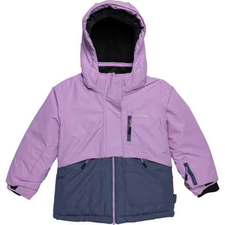 Kamik Big Girls Clover Color-Block Ski Jacket - Waterproof, Insulated in Pansy/Night