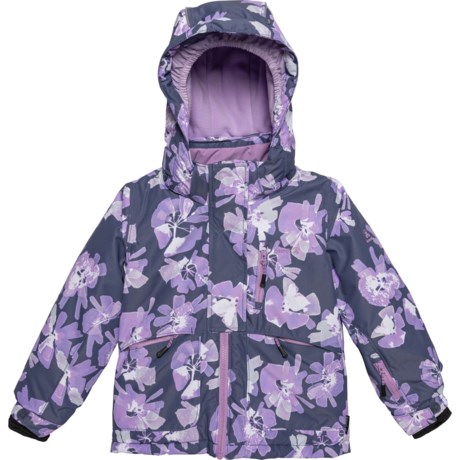 Kamik Big Girls Pharye Bloom Floral Ski Jacket - Waterproof, Insulated in Night Aop