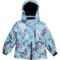 Kamik Big Girls Pharye Geo Printed Ski Jacket - Waterproof, Insulated in Blush Aop