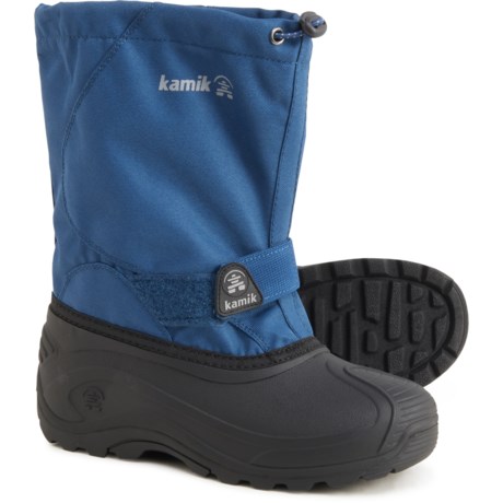 Kamik Boys and Girls Snowfox Pac Boots - Waterproof, Insulated in Light Navy