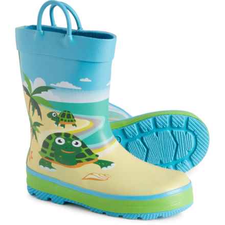 Kamik Boys and Girls Turtles Rain Boots - Waterproof in Turtle