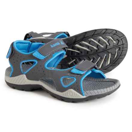 Kamik Boys Lobster 2 Sport Sandals in Charcoal/Blue