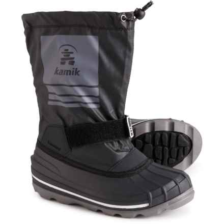 Kamik Boys Shockwave Snow Boots - Waterproof, Insulated in Black