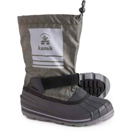 Kamik Boys Shockwave Snow Boots - Waterproof, Insulated in Dark Olive