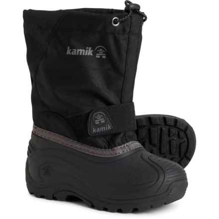Kamik Boys Snowfox Snow Boots - Waterproof, Insulated in Black