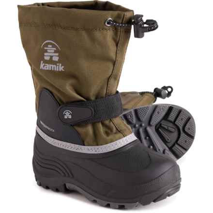 Kamik Boys Waterbug 5 Pac Boots - Waterproof, Insulated in Dark Olive