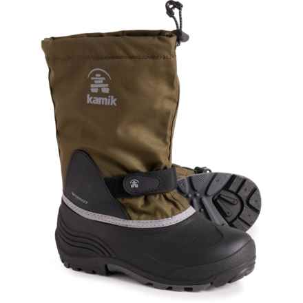 Kamik Boys Waterbug 5 Pac Boots - Waterproof, Insulated in Dark Olive