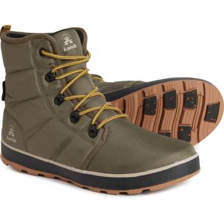 Kamik DARK OLIVE SPENCERN SNEAKER BOOTS - WATERPROOF/INSULATED (FOR MEN) in Dark Olive
