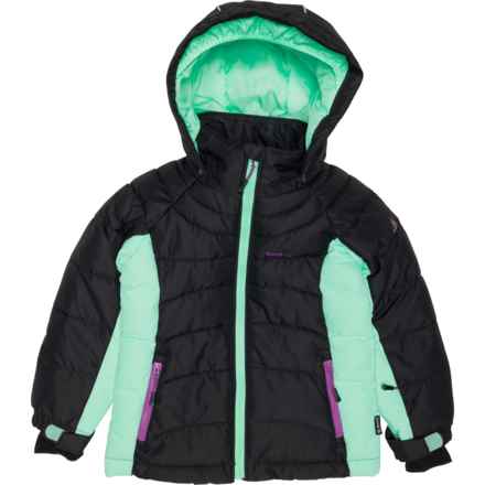 Kamik Girls Aayla Ski Jacket - Waterproof, Insulated in Black/Cabbage