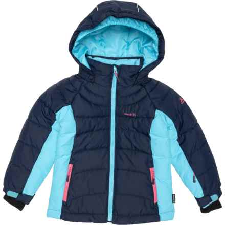 Kamik Girls Aayla Ski Jacket - Waterproof, Insulated in Midnight/Cyan
