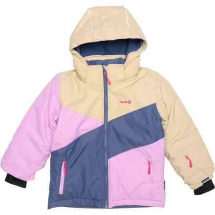 Kamik Girls Pixie Color-Block Ski Jacket - Waterproof, Insulated in Tan