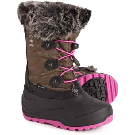 Kamik Girls Powdery3 Winter Boots in Dark Olive