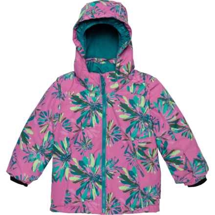 Kamik Girls Tallie Mariposa Ski Jacket - Waterproof, Insulated in Blush/Harbor