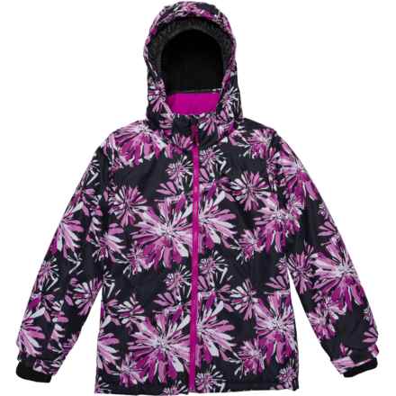 Kamik Girls Tallie Mariposa Winter Jacket - Waterproof, Insulated in Black/Fuchia