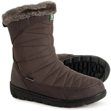 Kamik Hannah Zip Snow Boots - Waterproof, Insulated- Wide (For Women) in Charcoal