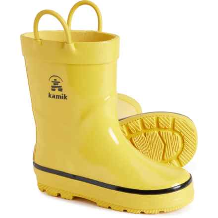 Kamik Little Boys and Girls Splashed Rain Boots - Waterproof in Yellow