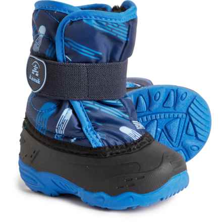 Kamik Little Boys Snowbug 6 Pac Boots - Waterproof, Insulated in Blue Asteroid