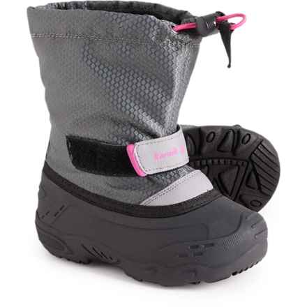 Kamik Little Girls Finley 2T Pac Boots - Waterproof, Insulated in Grey/Pink