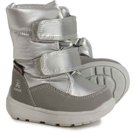 Kamik Little Girls Snowcutie Boots - Waterproof, Insulated in Silver
