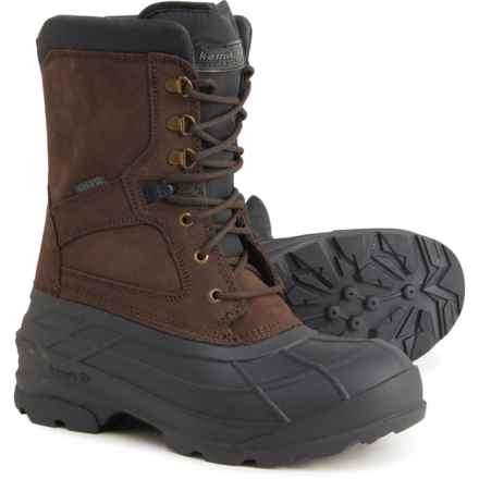 Kamik Naples Winter Boots - Waterproof, Insulated, Leather (For Men) in Dark Brown
