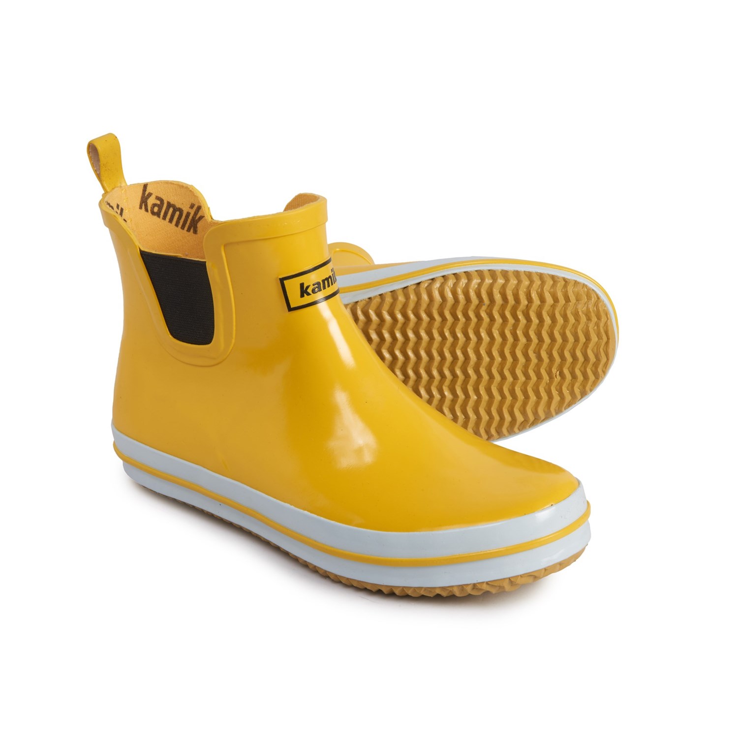 yellow waterproof boots