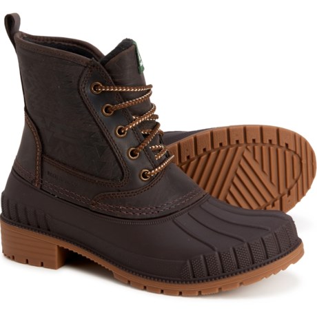 Dark brown duck boots Clearance