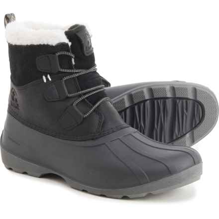 Kamik Simona Mid Snow Boots - Waterproof, Insulated, Leather (For Women) in Black