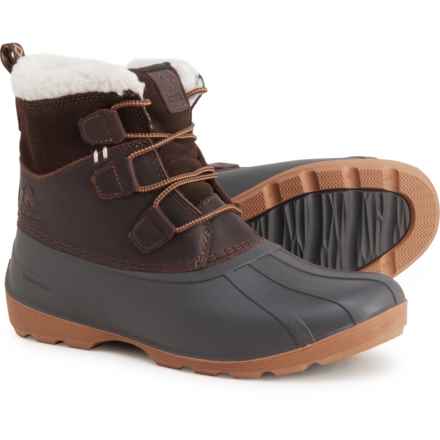Kamik Simona Mid Snow Boots - Waterproof, Insulated, Leather (For Women) in Brown