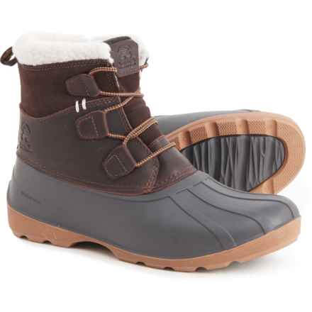 Kamik Simona Mid Snow Boots - Waterproof, Insulated, Leather (For Women) in Dark Brown