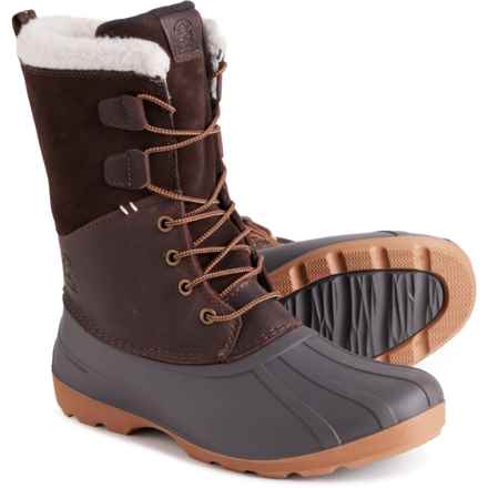 Kamik Simona Snow Boots - Waterproof, Insulated, Leather (For Women) in Dark Brown