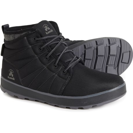 Kamik Spencer N Mid Winter Sneaker Boots - Waterproof, Insulated (For Men) in Black