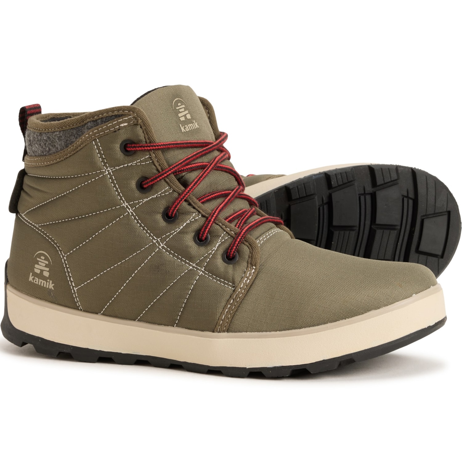Kamik Mens Size 11 Lawrence Dark Olive Leather Insulated Waterproof Winter Boots Amazon.com: Kamik Men main image 3