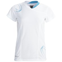 Karhu Fast Running T-Shirt - Short Sleeve (For Women) in White/Teal - Closeouts