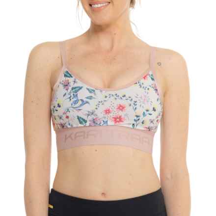 Kari Traa Froya Floral Printed Sports Bra - Racerback, Low Impact in Bjerk Floral