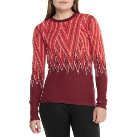 Kari Traa Juliane Base Layer Top - Merino Wool, Long Sleeve in Rouge