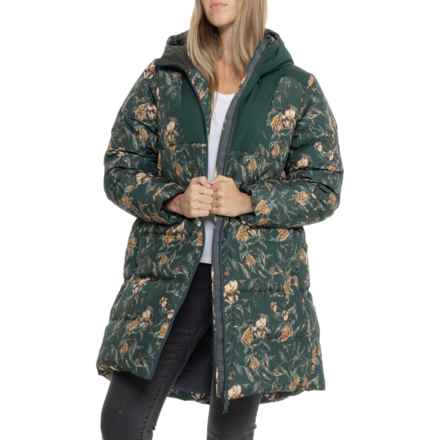 Kari Traa Kirsten Printed Long Jacket - 400 Fill Power in Pine