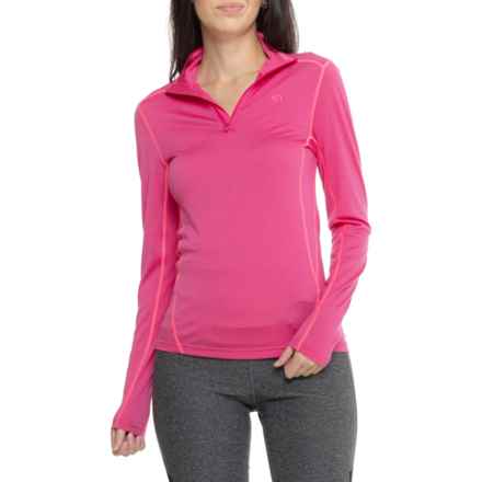 Kari Traa Lucie Base Layer Top - Merino Wool, Zip Neck, Long Sleeve in Berry