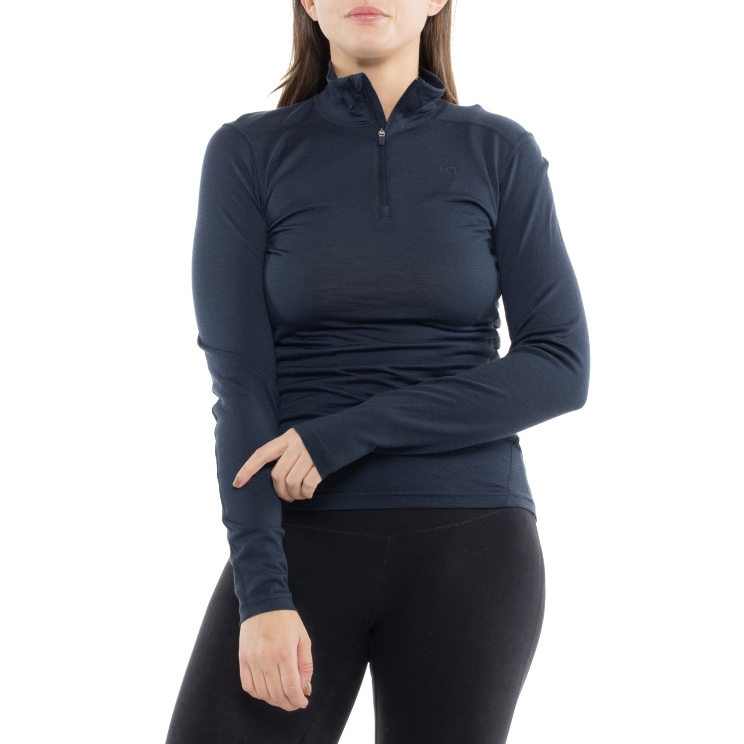 Kari Traa Lucie Base Layer Top - Merino Wool, Zip Neck, Long