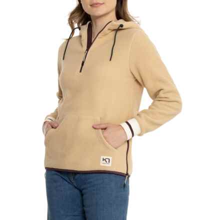 Kari Traa Rothe Hoodie - Zip Neck in Oat