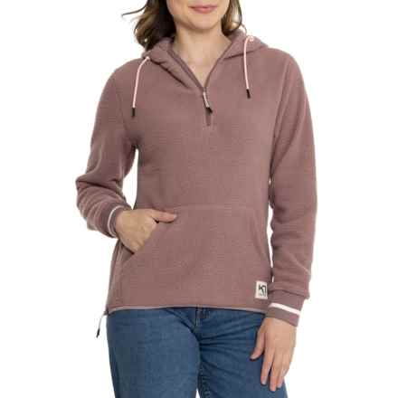 Kari Traa Rothe Hoodie - Zip Neck in Taupe