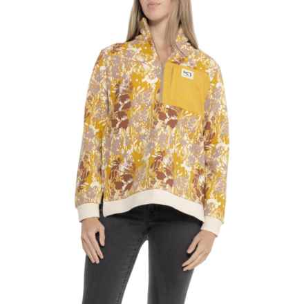 Kari Traa Ruth Printed Midlayer Jacket - Zip Neck in Juice