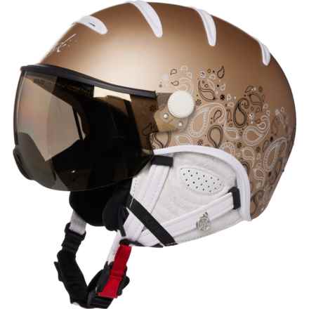 Kask Elite Cachemire Plus Ski Helmet with Mirror Visor (For Women) in Gold