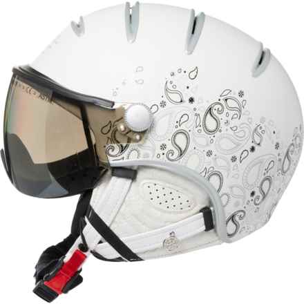 Kask Elite Cachemire Plus Ski Helmet with Mirror Visor (For Women) in White