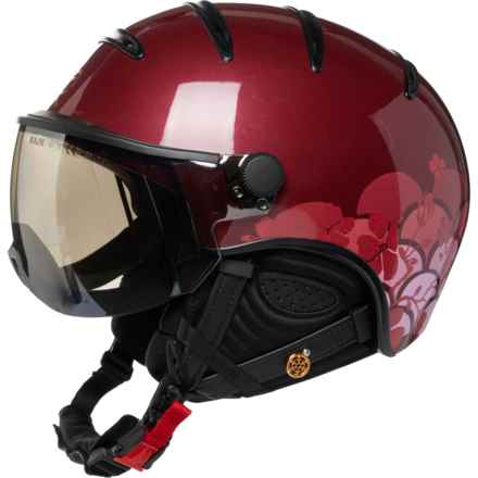 Kask Lifestyle Japanese Flower Ski Helmet with Mirror Visor (For Women) in Roseberry