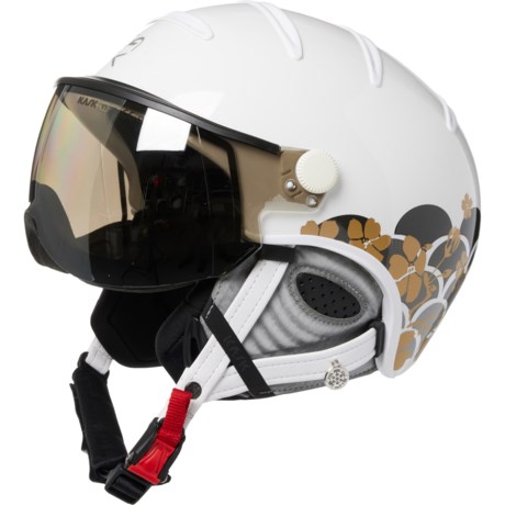 Kask Lifestyle Japanese Flower Ski Helmet with Mirror Visor (For Women) in White